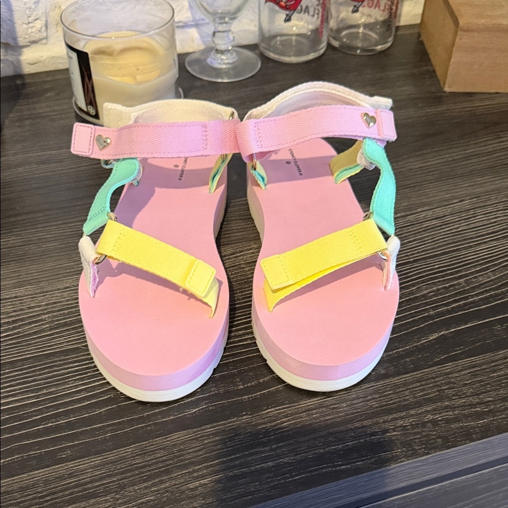 Stoney Clover Lane x Target Pink and Yellow Sandals